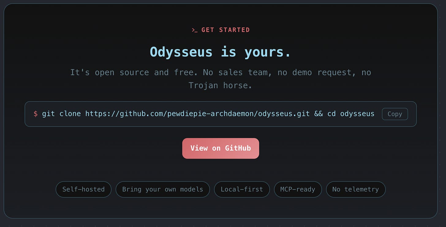 Odysseus landing page Odysseus landing page