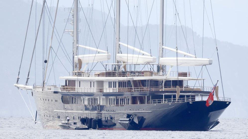 Koru, the superyacht owned by Jess Bezos, the founder of Amazon