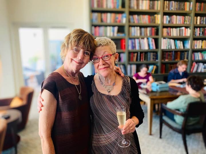 Two happy older women Two happy older women
