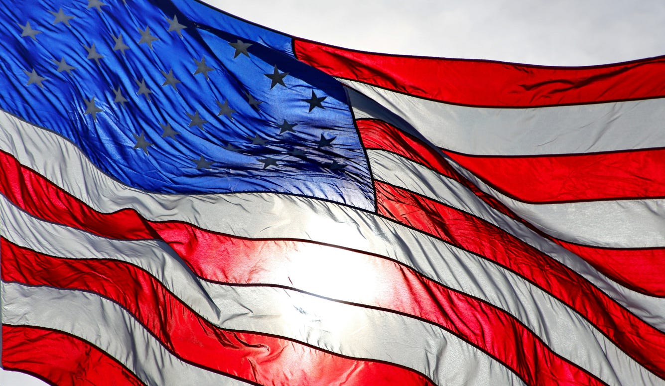 The USA flag.