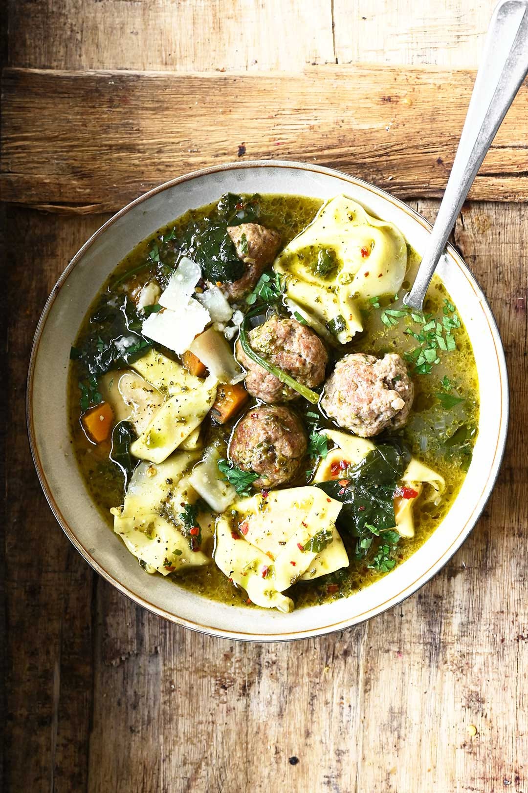 easy meatball tortellini soup
