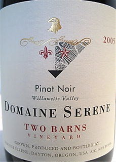 Port - CU Domaine Serene Two Barns label Port - CU Domaine Serene Two Barns label