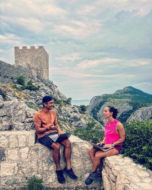 May be an image of 2 people and castle May be an image of 2 people and castle