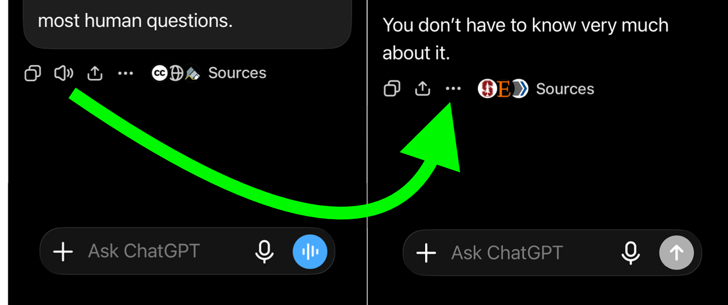 Green arrow shows how Read Aloud disappears within More button Green arrow shows how Read Aloud disappears within More button