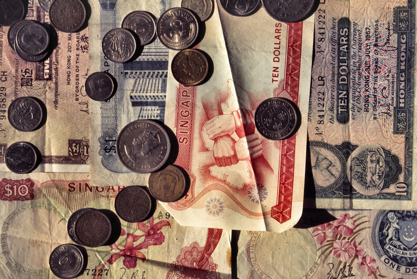 Singapore and Hong Kong currency