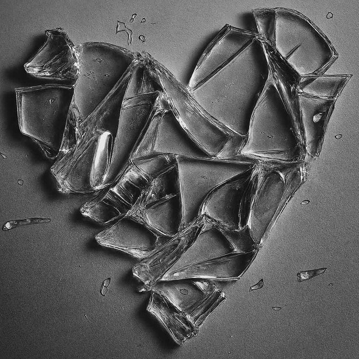 May be a black-and-white image of heart