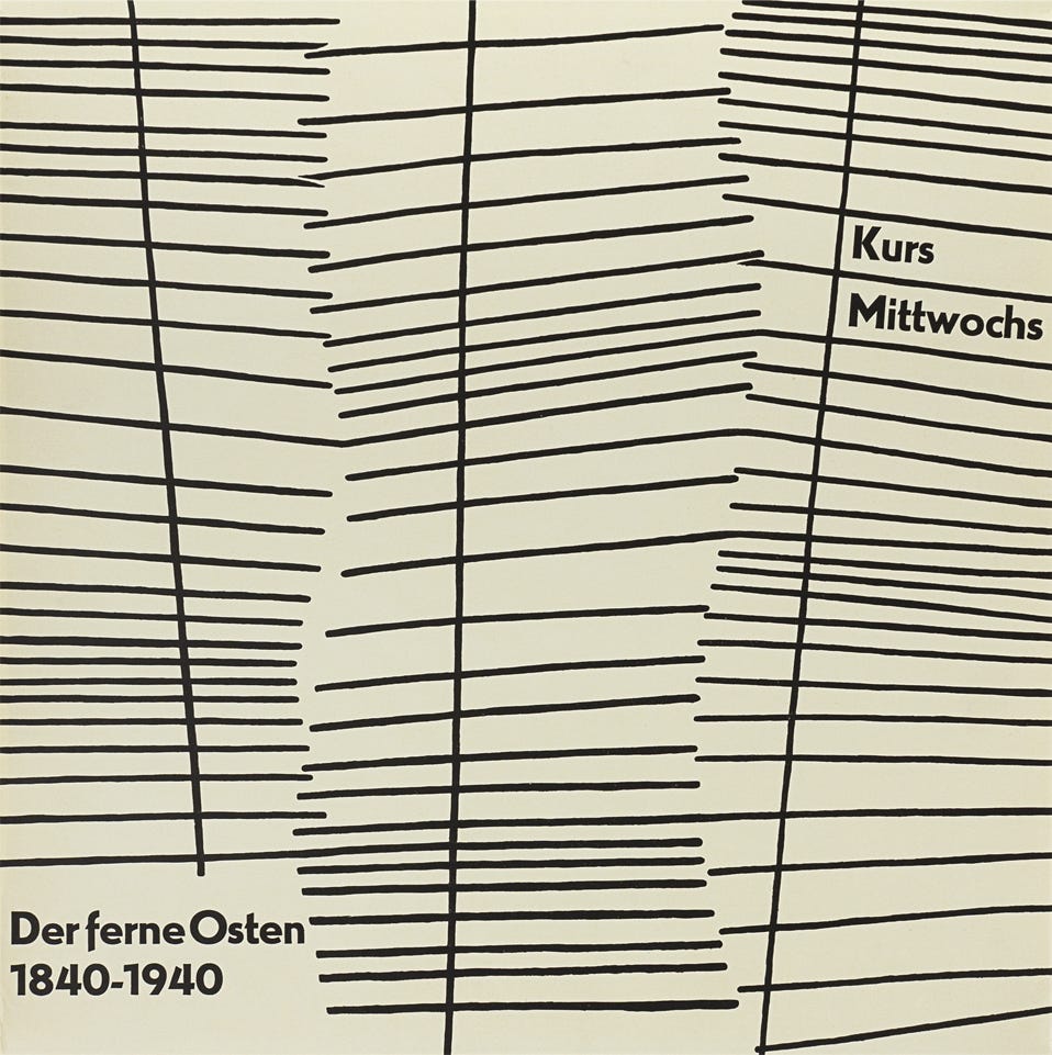 Otl Aicher, Der ferne Osten 1840-1940, Kurs Mittwochs, Januar 1952, Ulmer Volkshochschule, Ulm, 1952 [Flat & Bound, at Integral Lars Müller GmbH, Zürich. Museum für Gestaltung Zürich]
