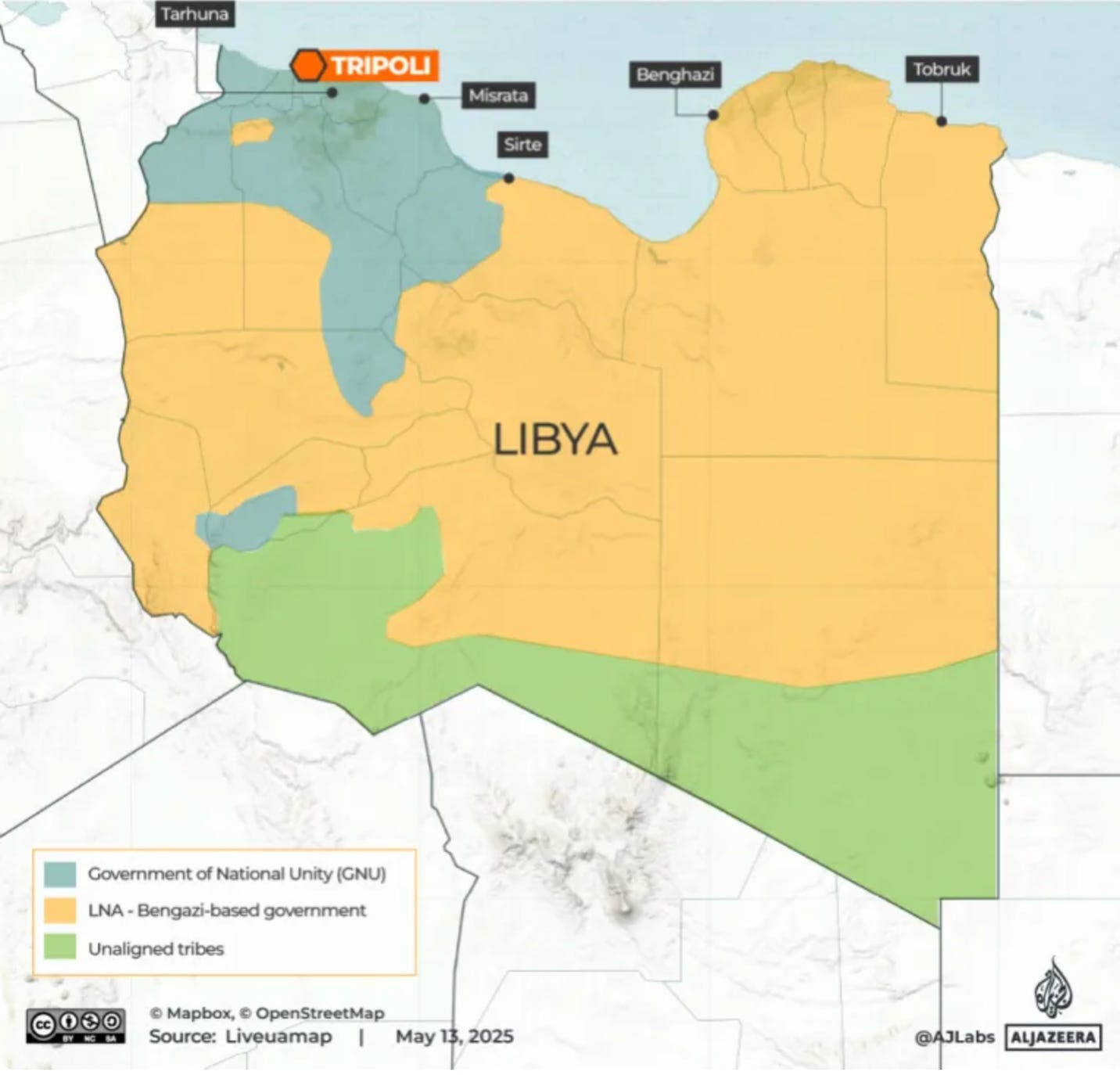 A map of libya with black text

AI-generated content may be incorrect.