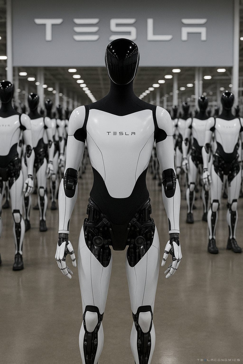 Imagen de la fábrica de robots humanoides de Tesla