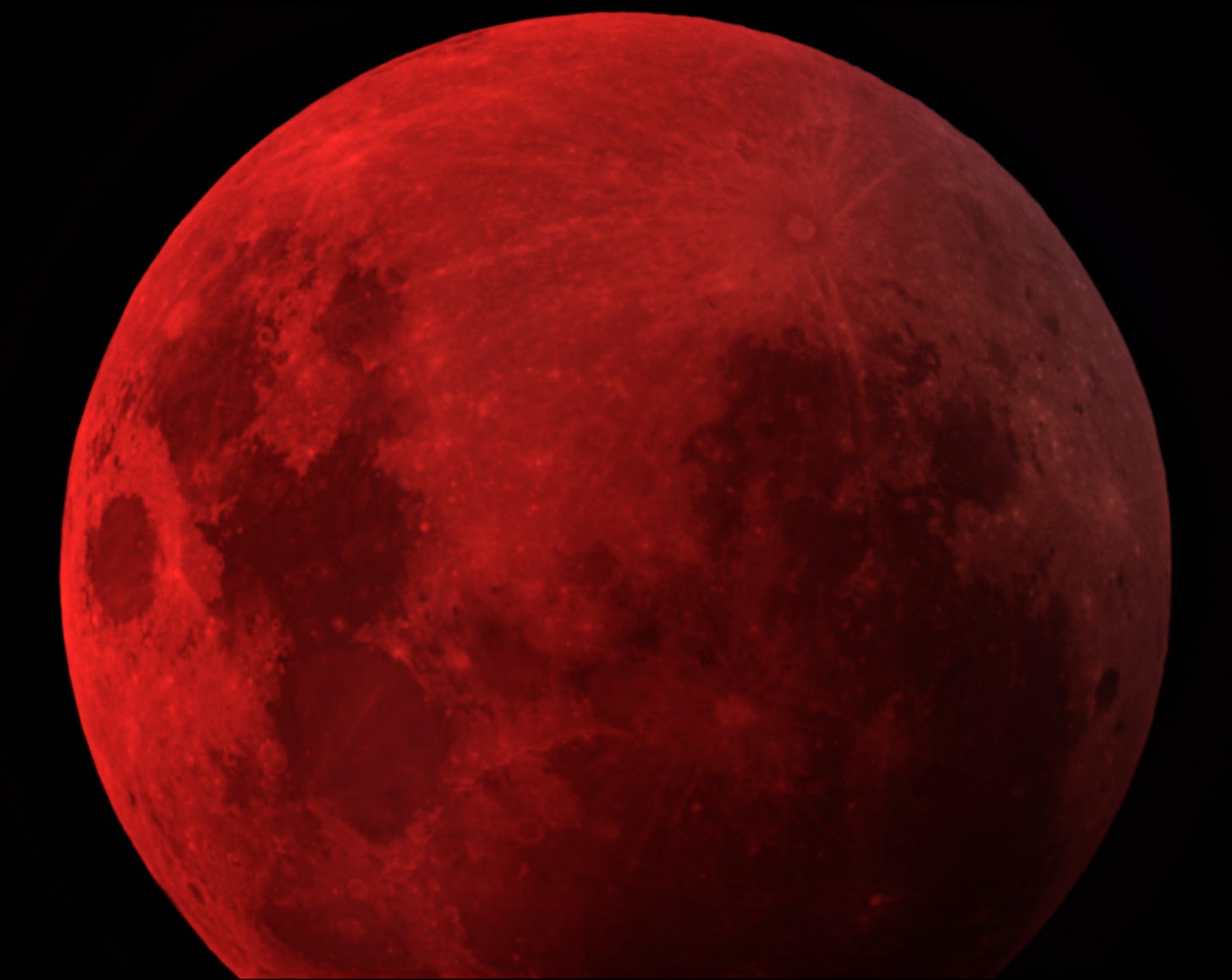 Red moon during lunar eclipse