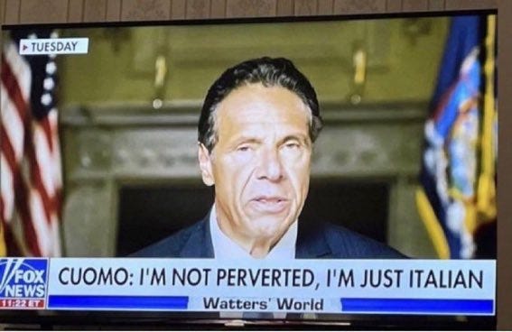 Cuomo I'm Not Perverted I'm Just Italian