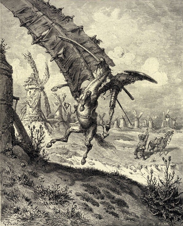 Illustration to the book "Don Quixote de - Gustave Doré as art print or  hand painted oil.