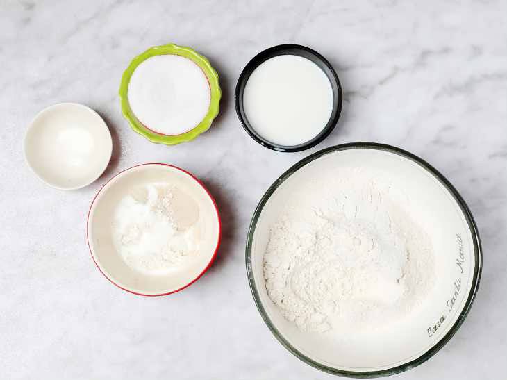 Dry ingredients for pan de muerto