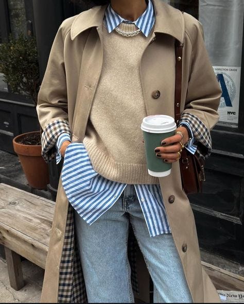 Trench & Sweater