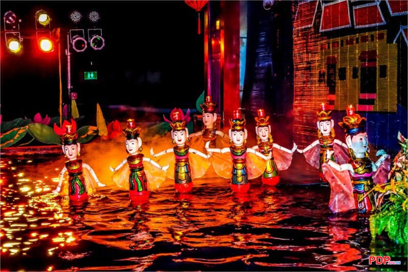 Traditional Vietnamese water puppet performance showcasing cultural beauty and rural heritage