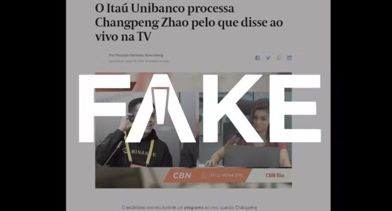 Imagem da matéria: Itaú desmente fake news de que estaria processando o criador da Binance