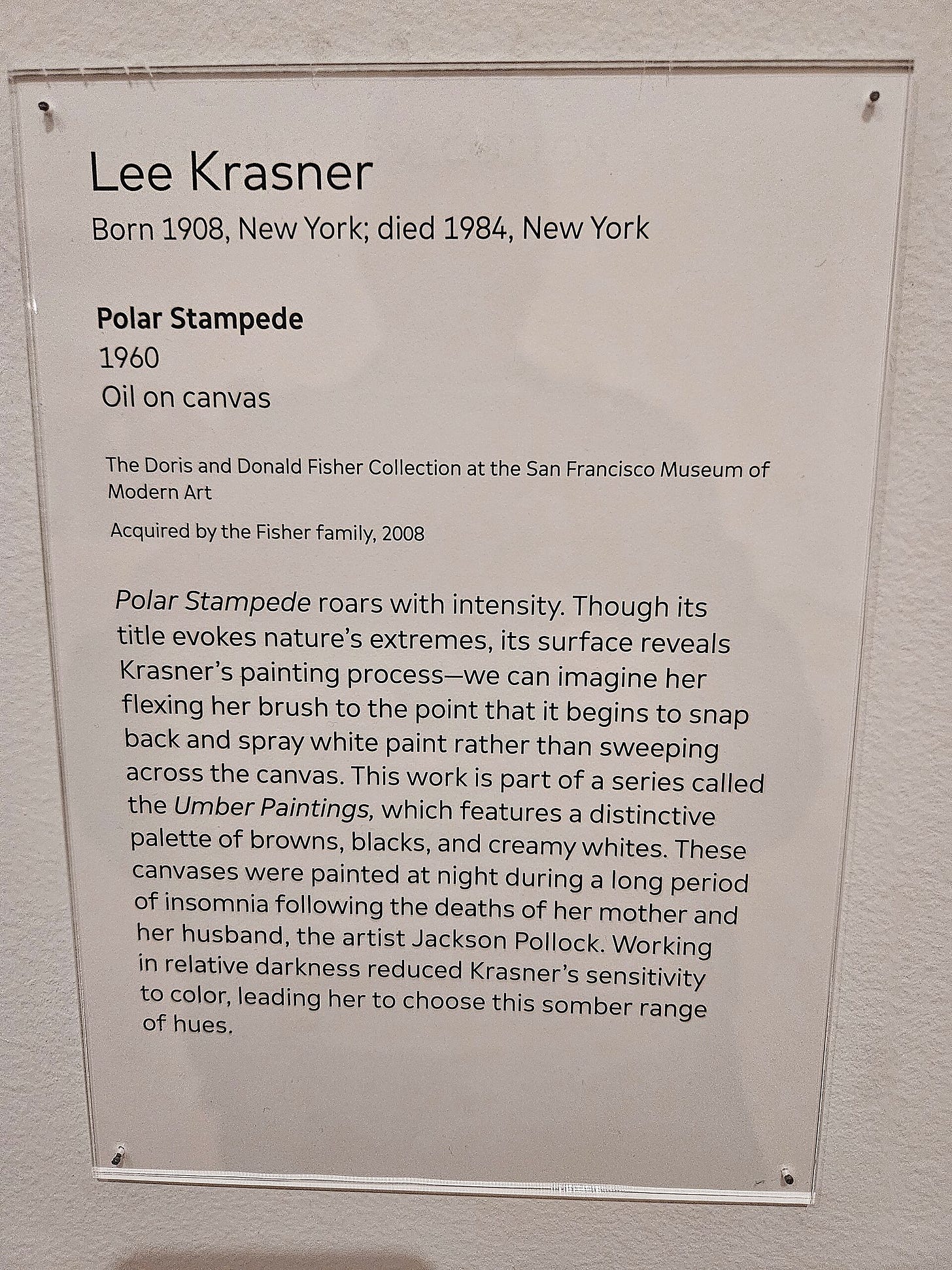 Lee Krasner, Polar Stampede. San Francisco Museum of Modern Art.