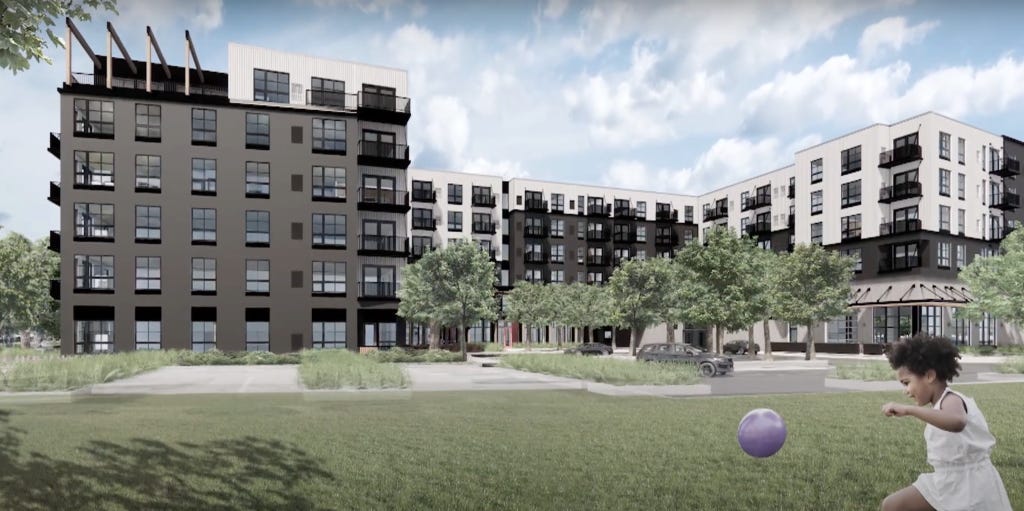 Rendering of a proposed housing development in Bloomington MN. Rendering of a proposed housing development in Bloomington MN.
