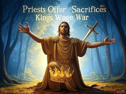 A person in a robe with a crown and sword

AI-generated content may be incorrect.