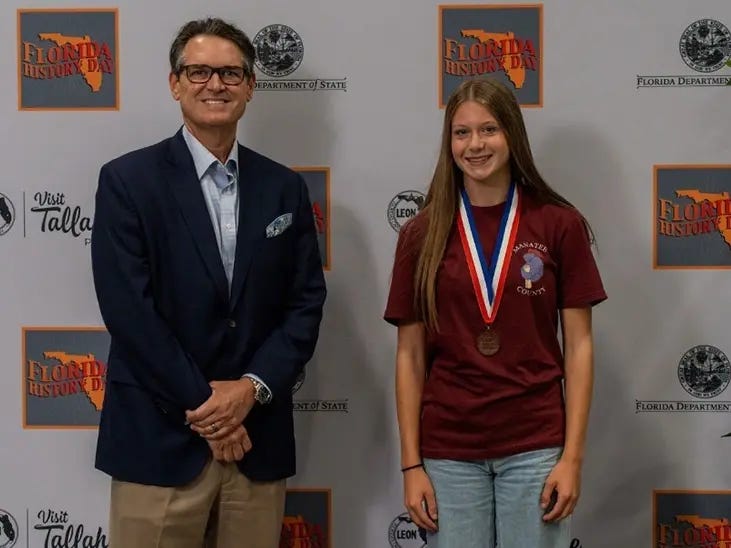 Lakewood Ranch High Junior Earns State History Fair Honors for Research on Bicycles and Women’s Rights
