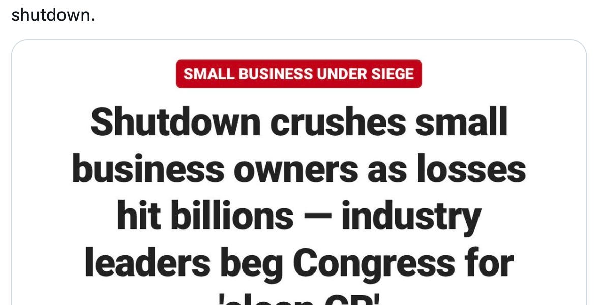Democrats&rsquo; Government Shutdown is KILLING Small Businesses