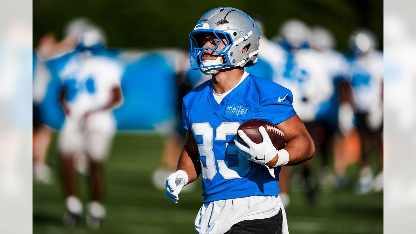 Sione Vaki at 2026 Detroit Lions training camp Sione Vaki at 2026 Detroit Lions training camp