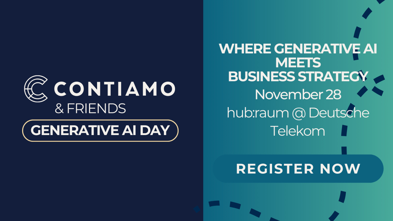 Einladung: Contiamo Generative AI Day am 28.11.2023 in Berlin