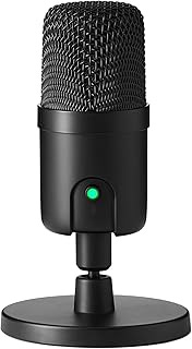 Amazon Basics USB Condenser Microphone for Streaming, Recording, and Podcasting on PC, Plug and Play, Cardioid Pickup, Adj...