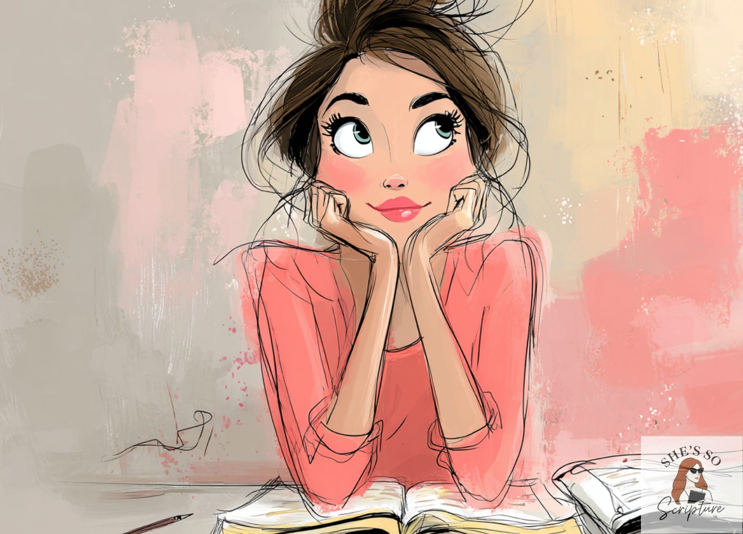 Watercolor illustration of an ancient scroll transitioning into a modern book, symbolizing reading the Bible as a whole without chapters and verses