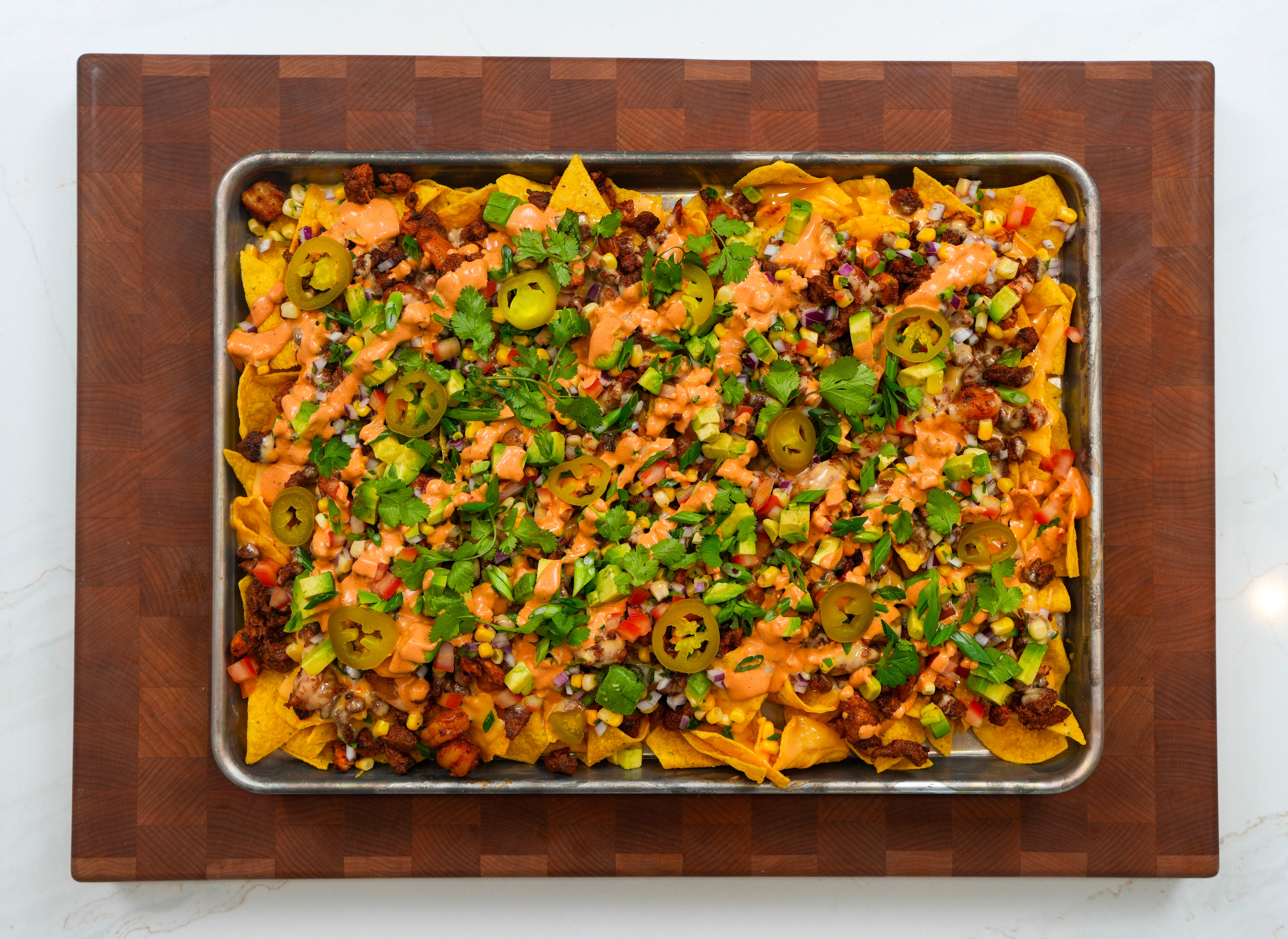 Nachos様 Fully Loaded Sheet Pan Nachos - by Ian Fujimoto