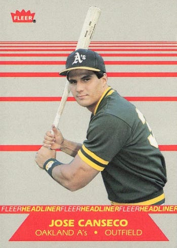 jose canseco limited edition baseball cards Grabbed All the Headline(r)s 1987 Fleer Limited Edition #6