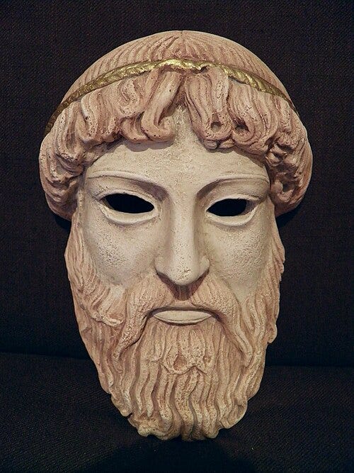 File:Ancient Greek theatrical mask of Zeus, replica (8380375983).jpg