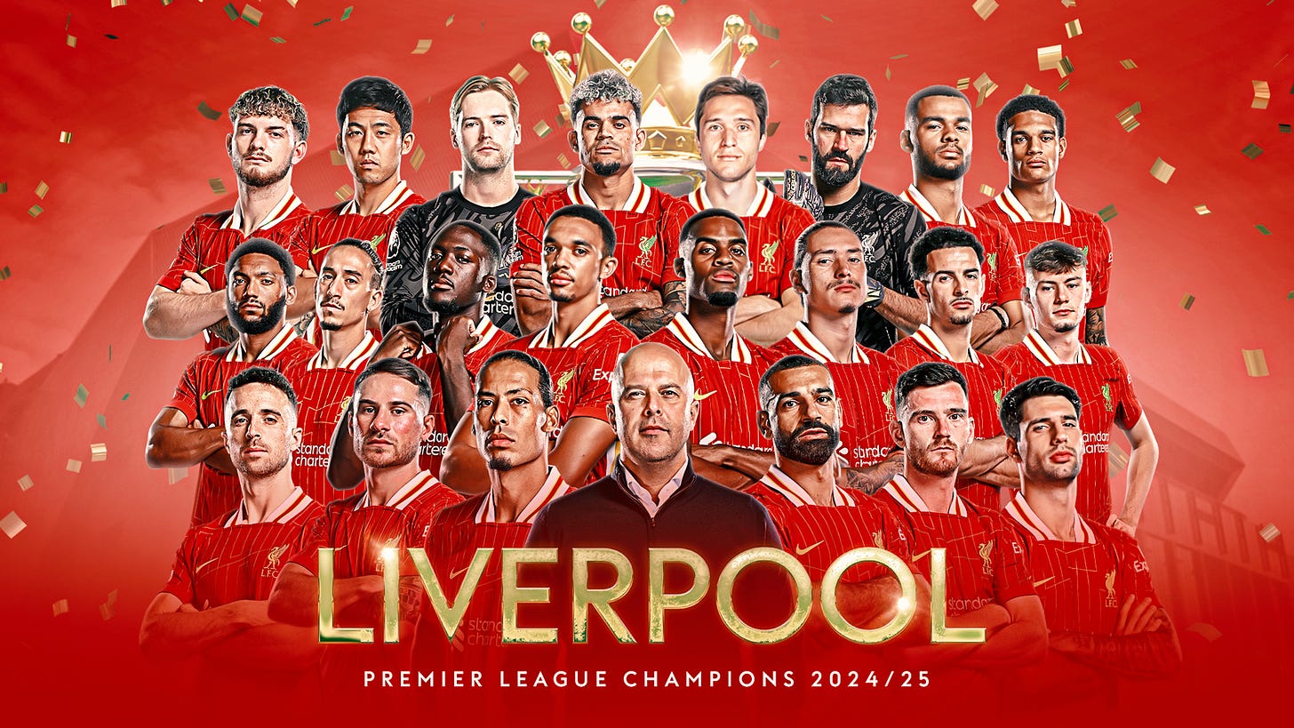 Liverpool win Premier League: Arne Slot's side equal Man Utd's record of 20  top-flight English titles | Football News | Sky Sports