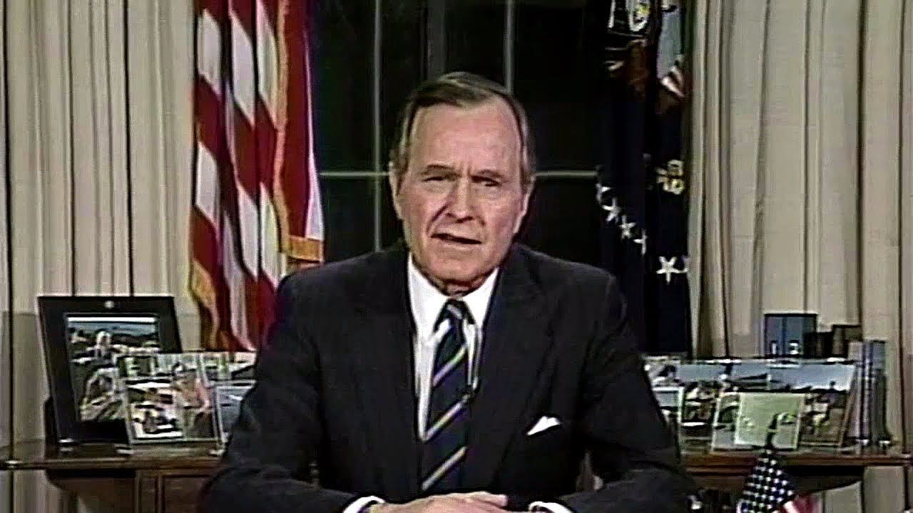 American Rhetoric: George H.W. Bush -- Speech Announcing Suspension of Operation Desert Storm (transcript-audio) American Rhetoric: George H.W. Bush -- Speech Announcing Suspension of Operation Desert Storm (transcript-audio)