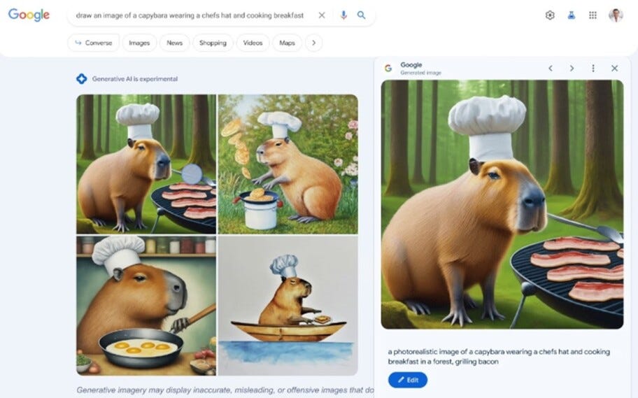 Google começa a testar criação de imagens por texto dentro do buscador