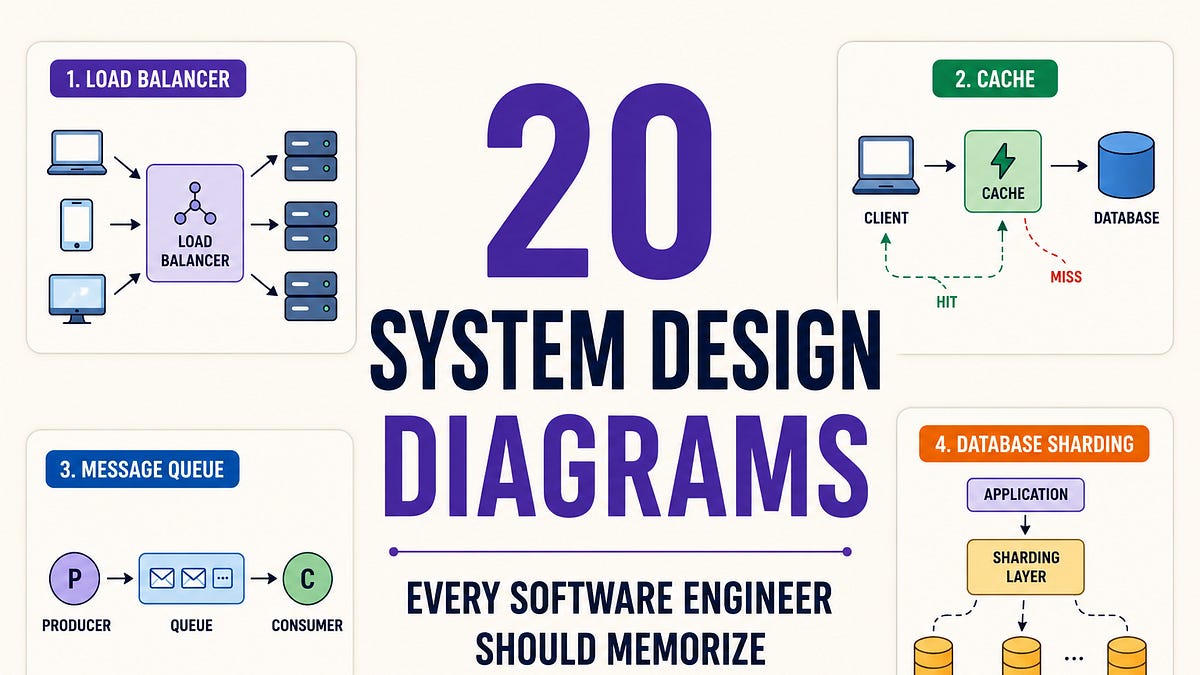 System Design Project 20 System Design Diagrams Every Software Engineer Should Memorize