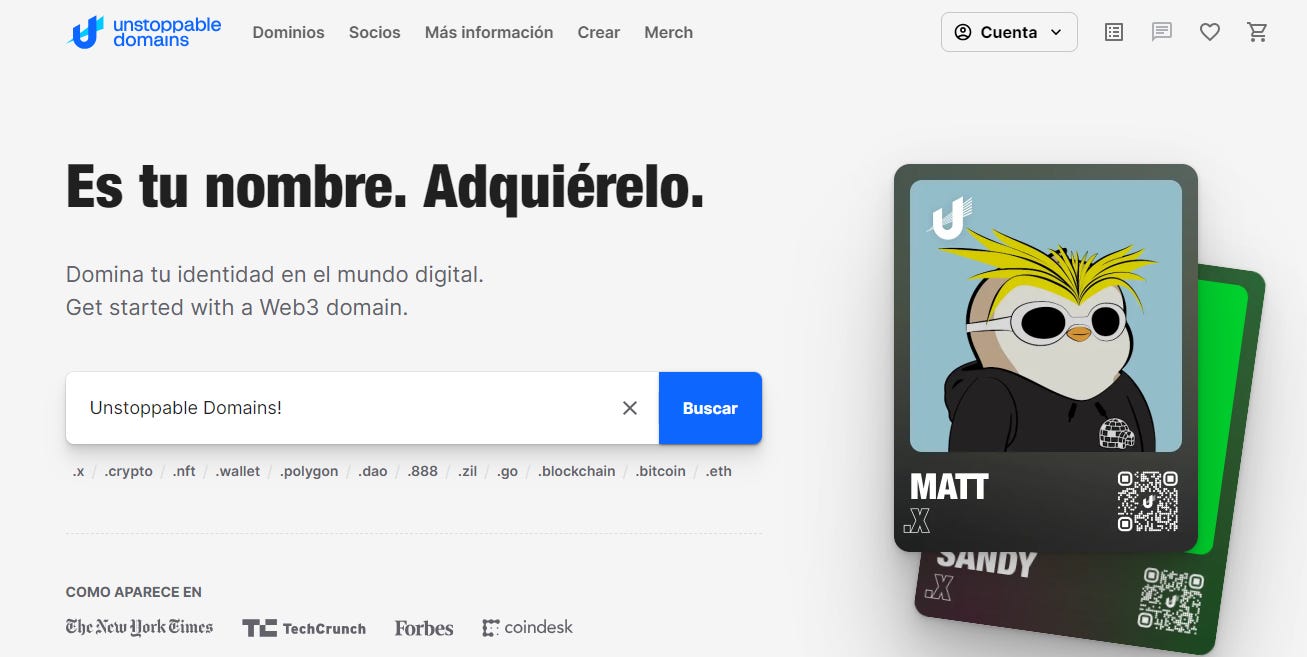 Unstoppable Domains en detalle (II) - Crypto 101