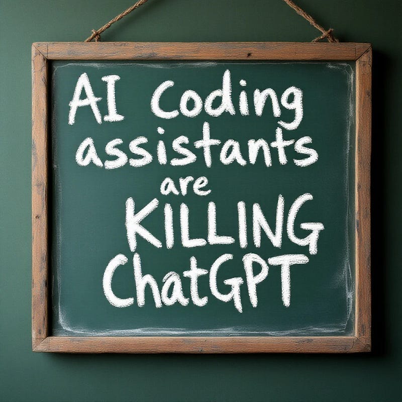 AI Coding Assistants are Killing ChatGPT | AI Image Generator | Create on Cartario.com with FLUX 1.1 Pro
