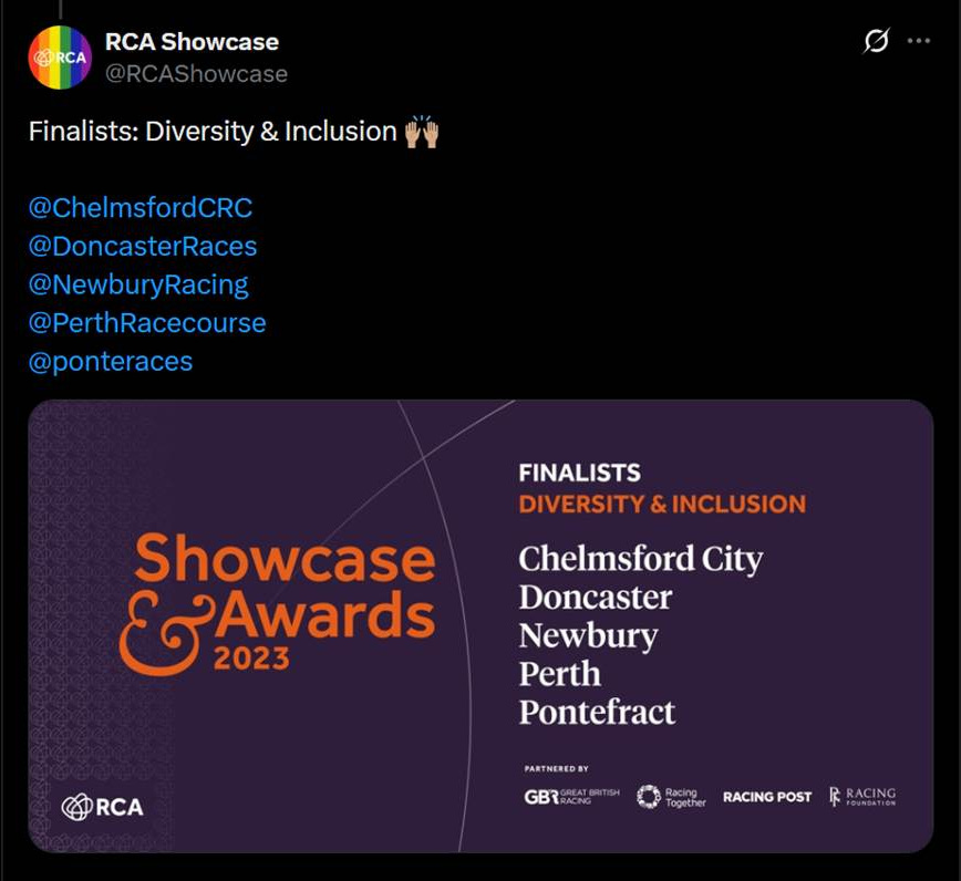 Racecourse Association Showcase Awards announcement