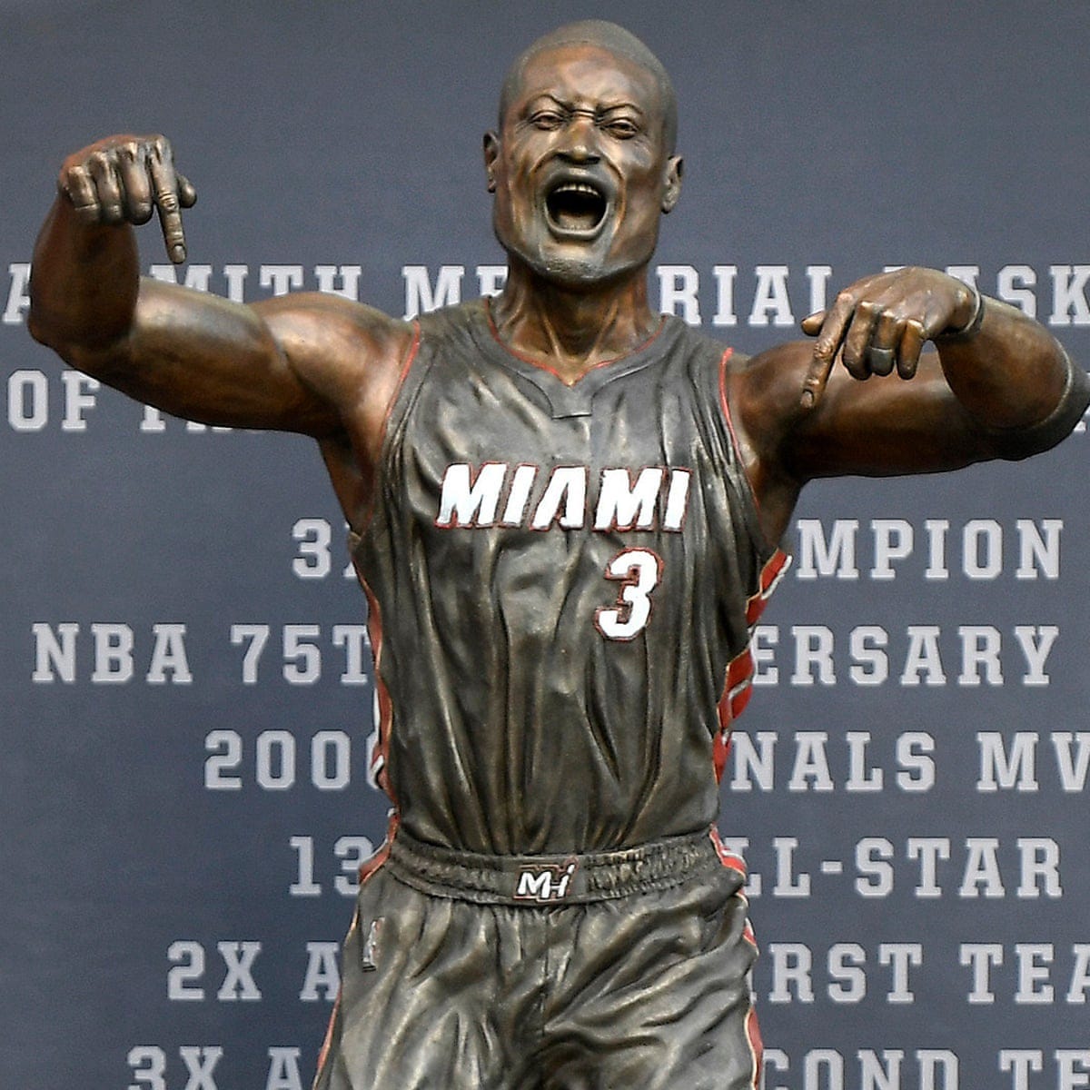 Who the hell is this?': Fans confused by Miami Heat's Dwyane Wade statue |  Miami Heat | The Guardian