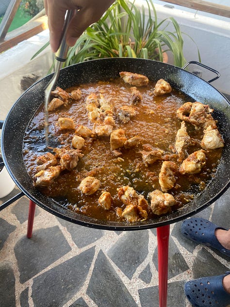 Fotos de la preparación de mi primera paella