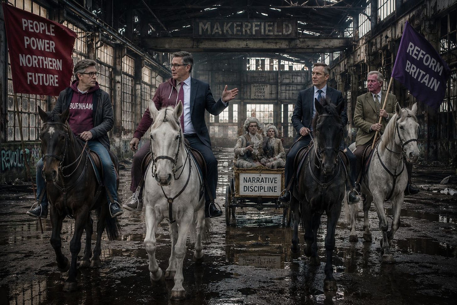 “The Northern Succession Crisis: Feudal Lords, er, party leaders in debate who gets to wear Allbirds.” “The Northern Succession Crisis: Feudal Lords, er, party leaders in debate who gets to wear Allbirds.”