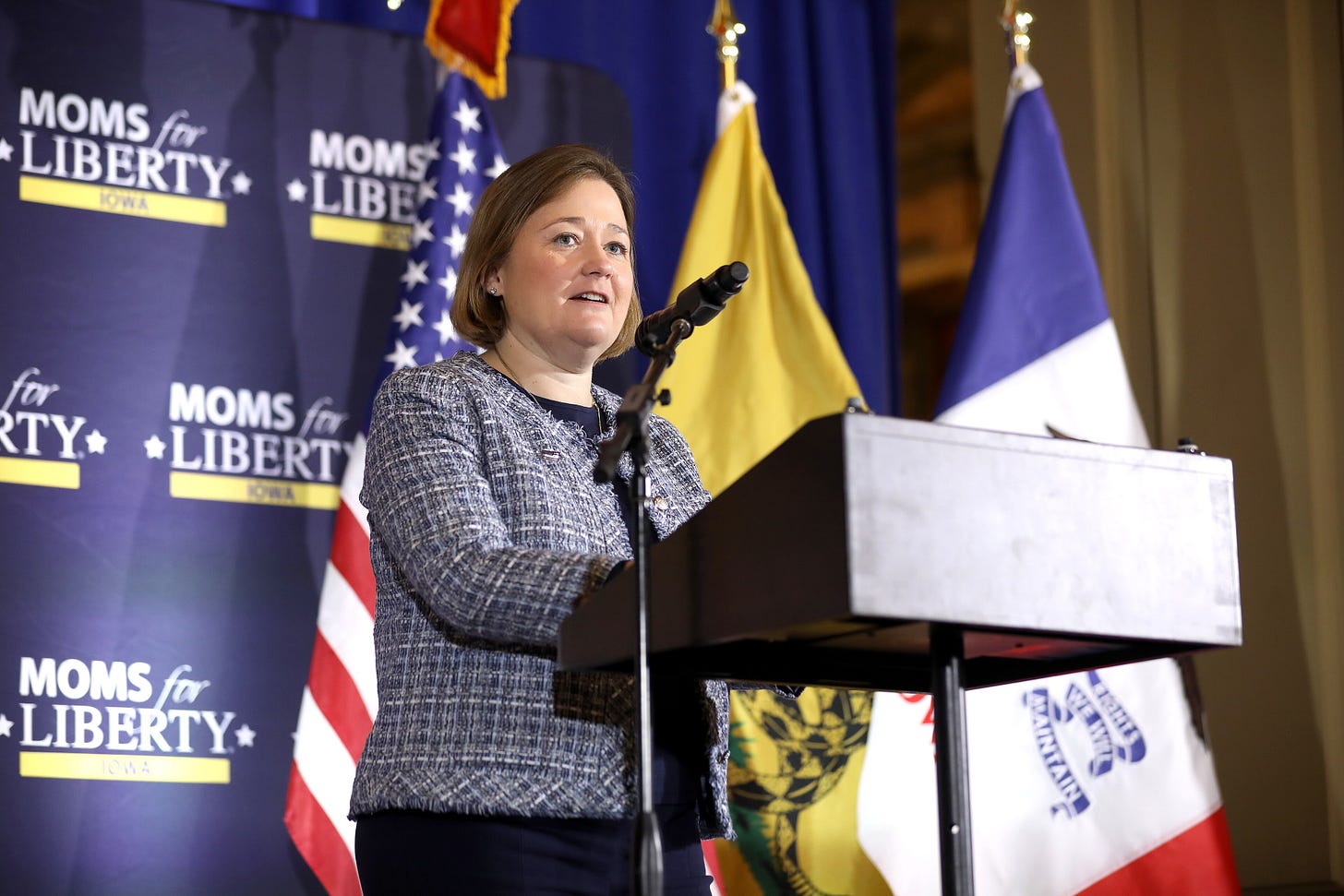 Portrait of Iowa Attorney General Brenna Bird. The article examines records showing her office was consulted before Iowa turned voter-registration data over to the federal government.