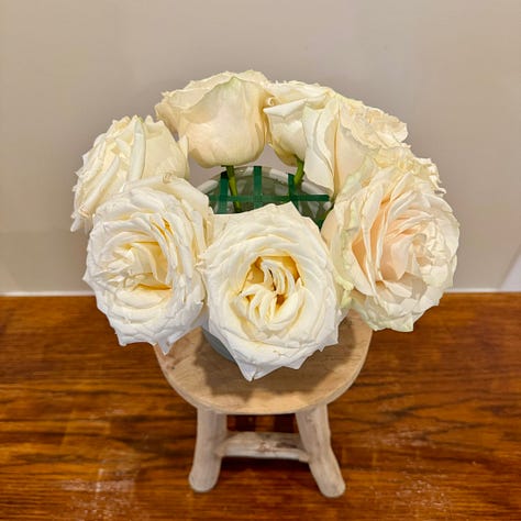 Pave White Roses DIY: Pavé style rose arrangement - by Jasmine Neal