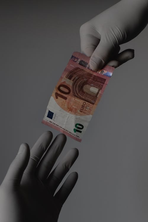 Free People Exchanging Money Stock Photo
