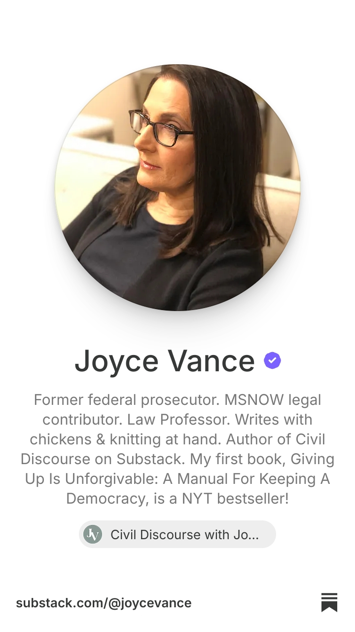 Joyce Vance | Substack