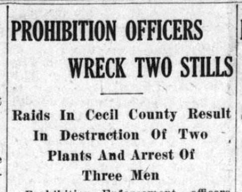 Enforcement of prohibition kept Cecil police busy | Our Cecil |  cecildaily.com