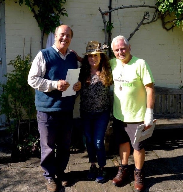 Amanda Claire Vesty with John Vidal former Environment Editor with the Guardian and Rob Treehunter McBride