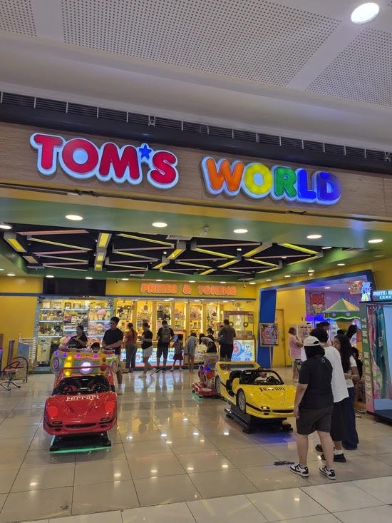 Enjoying Tom’s World at SM City Fairview With My Kids