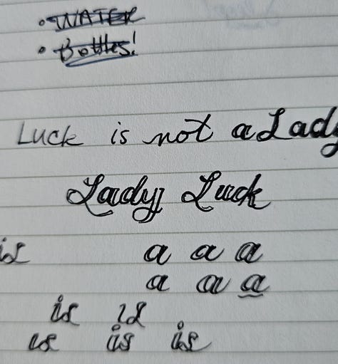 Fun, I also found some practice script letting in the same journals from 2022!